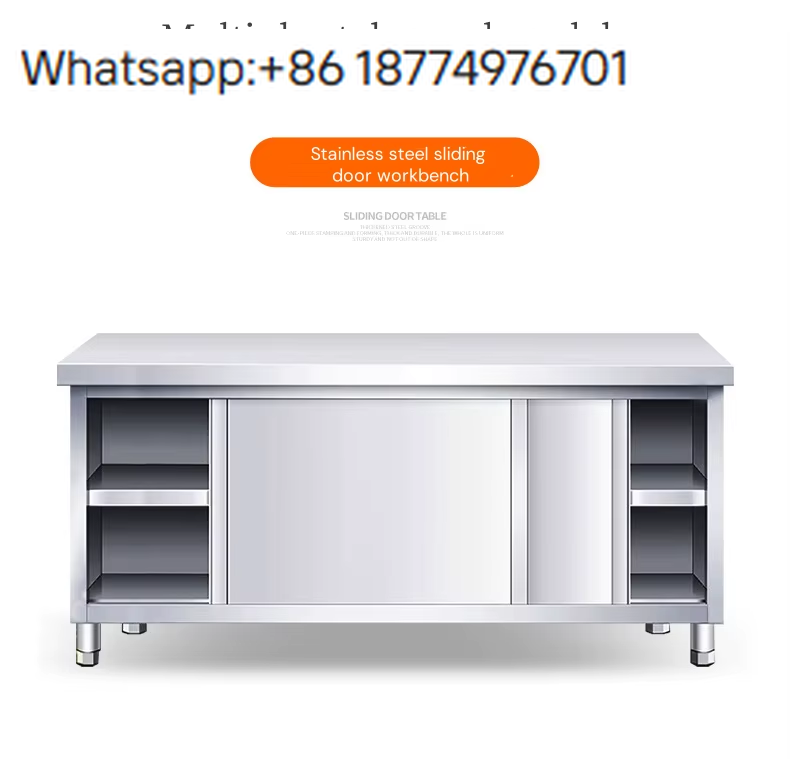 Commercial Kitchen Prep Table With Storage - طاولة عمل من الفولاذ المقاوم للصدأ