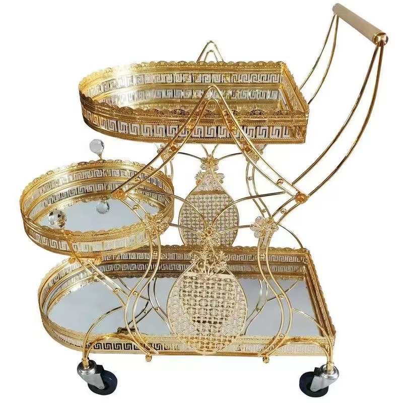 Commercial Kitchen And Bar - عربة فندقية حديثة ذهبية اللون من