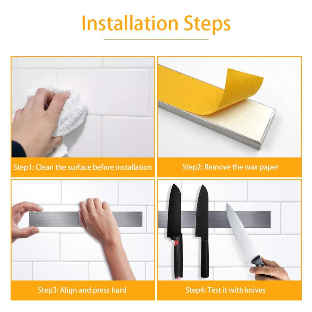 LMETJMA-شريط سكاكين مغناطيسي ا - مراجعة Commercial Kitchen Knife Holder وسعره