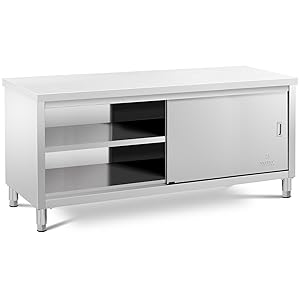 طاولة عمل من الفولاذ المقاوم ل - مراجعة Commercial Kitchen Prep Table With Storage وسعره