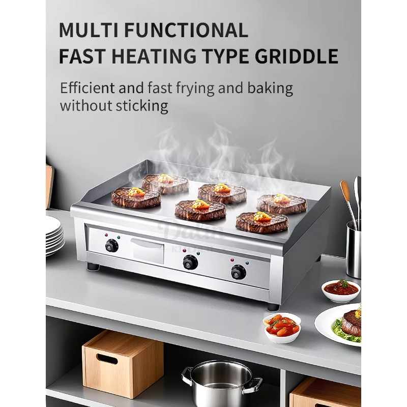 شواية برجر كهربائية احترافية ل - مراجعة Commercial Kitchen Griddle وسعره