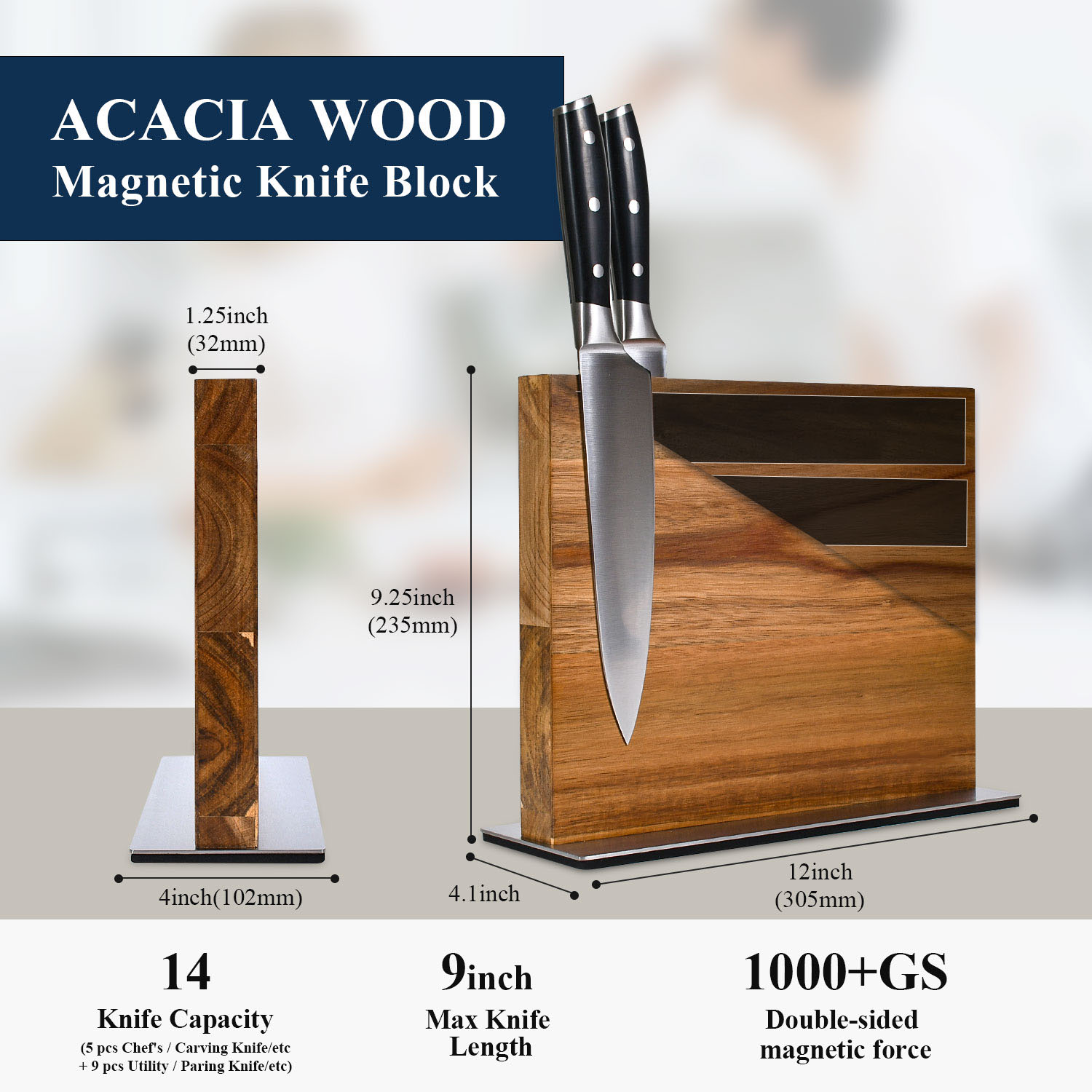 كتلة سكين مغناطيسية عالية الجو - مراجعة Commercial Kitchen Knife Holder وسعره