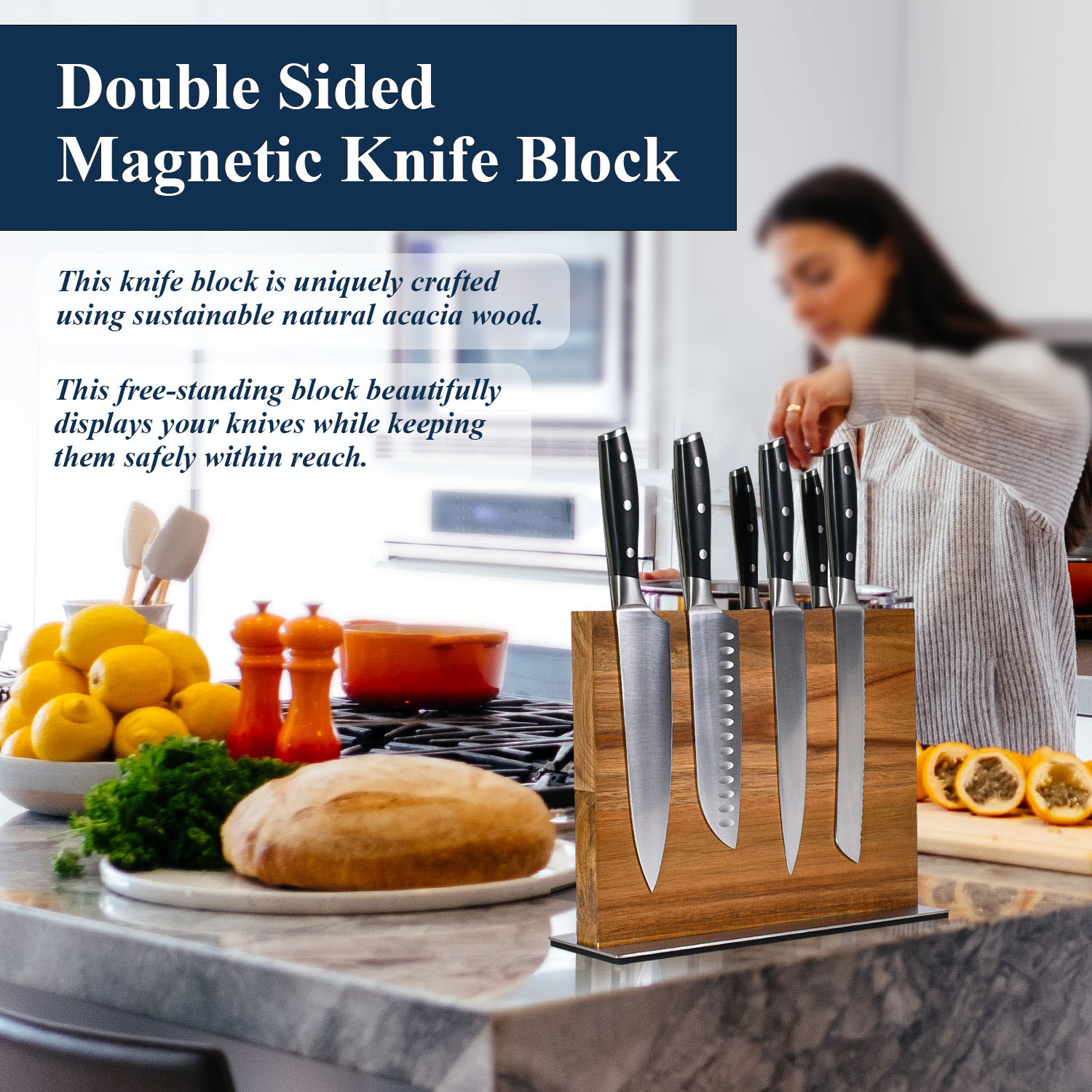 كتلة سكين مغناطيسية عالية الجو - مراجعة Commercial Kitchen Knife Holder وسعره