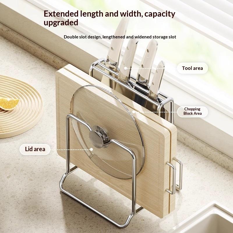 منظم سكاكين المطبخ مع فتحة للو - مراجعة Commercial Kitchen Knife Holder وسعره