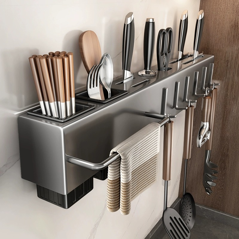 رف تخزين متعدد الوظائف للمطبخ  - مراجعة Commercial Kitchen Knife Holder وسعره