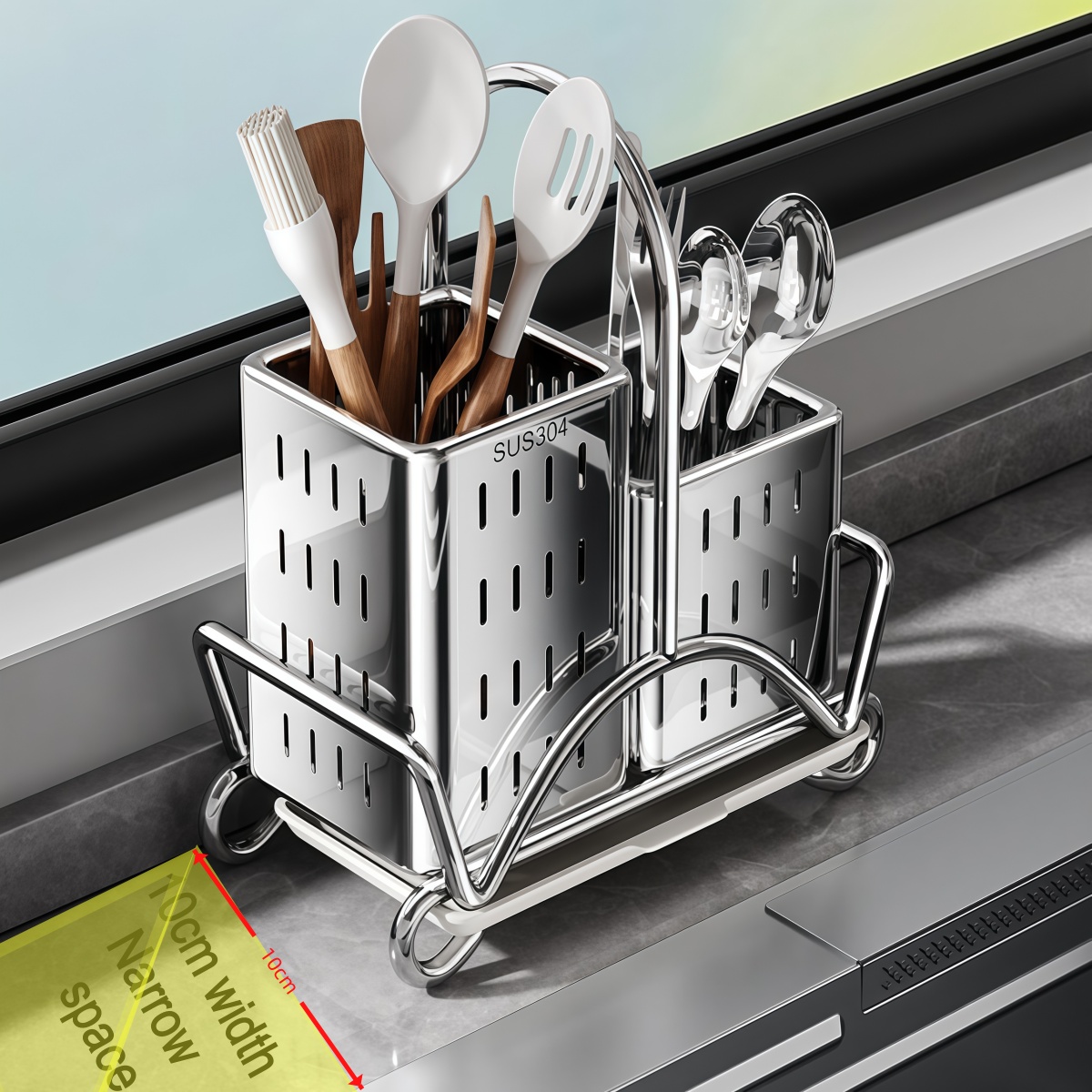 منظم أدوات المطبخ، حامل أدوات  - مراجعة Commercial Kitchen Knife Holder وسعره