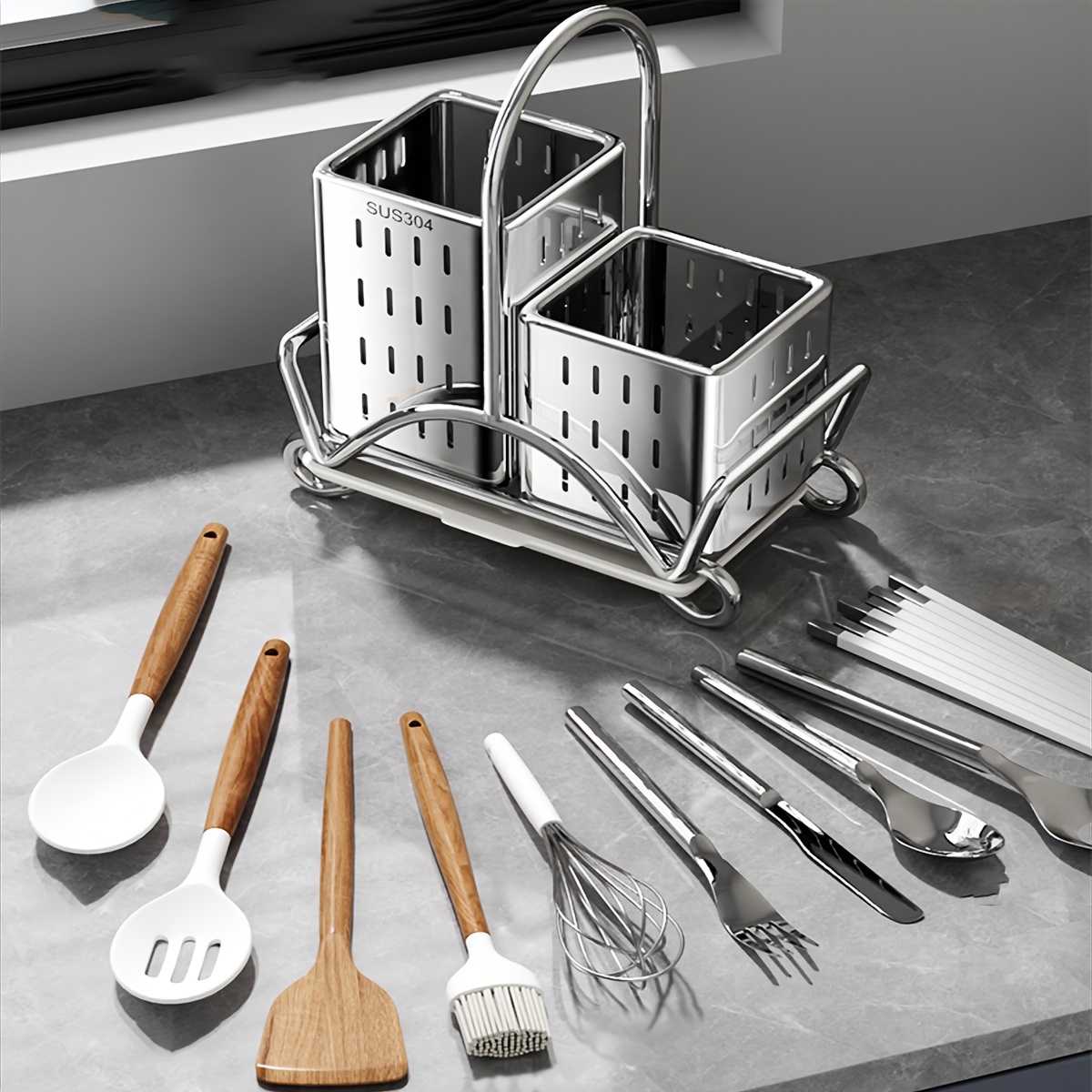 منظم أدوات المطبخ، حامل أدوات  - مراجعة Commercial Kitchen Knife Holder وسعره