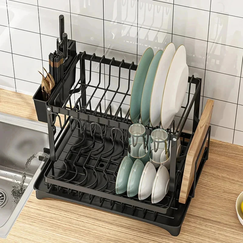 رف أطباق معدني فاخر ذو طبقتين  - مراجعة Commercial Kitchen Floor Drain وسعره