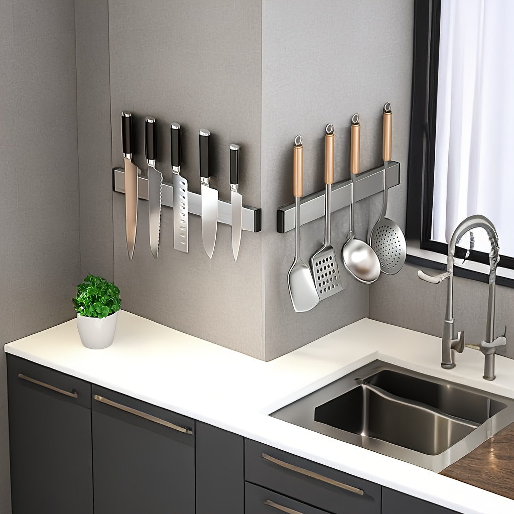 1 قطعة حامل سكاكين مغناطيسي لل - مراجعة Commercial Kitchen Knife Holder وسعره
