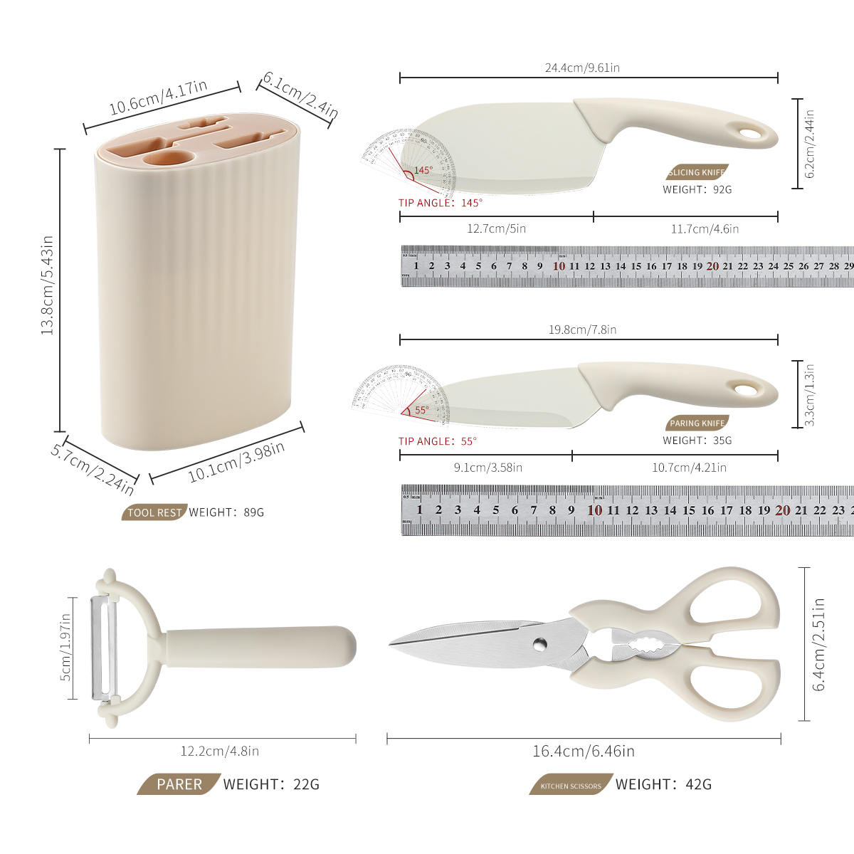 طقم سكاكين ومقص مطبخ من الفولا - مراجعة Commercial Kitchen Knife Holder وسعره