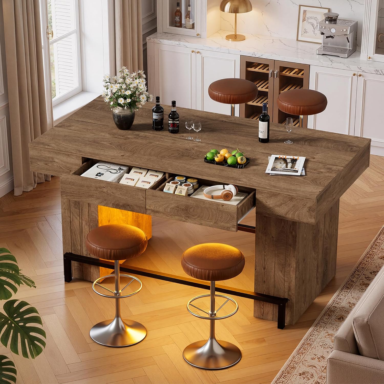 طاولة بار مستطيلة بطول 63 بوصة - مراجعة Commercial Kitchen And Bar وسعره