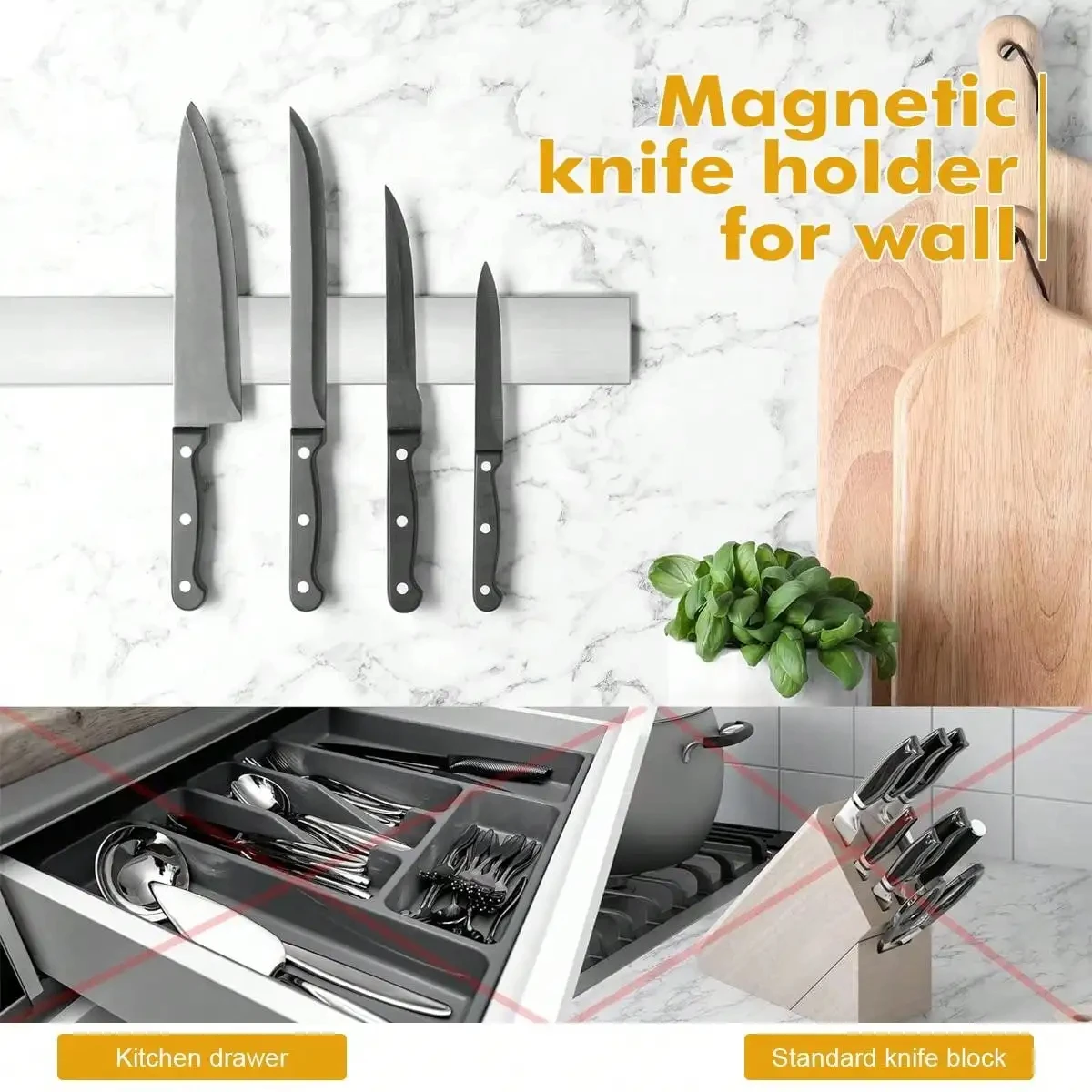 حامل سكاكين مغناطيسي من Leesep - مراجعة Commercial Kitchen Knife Holder وسعره