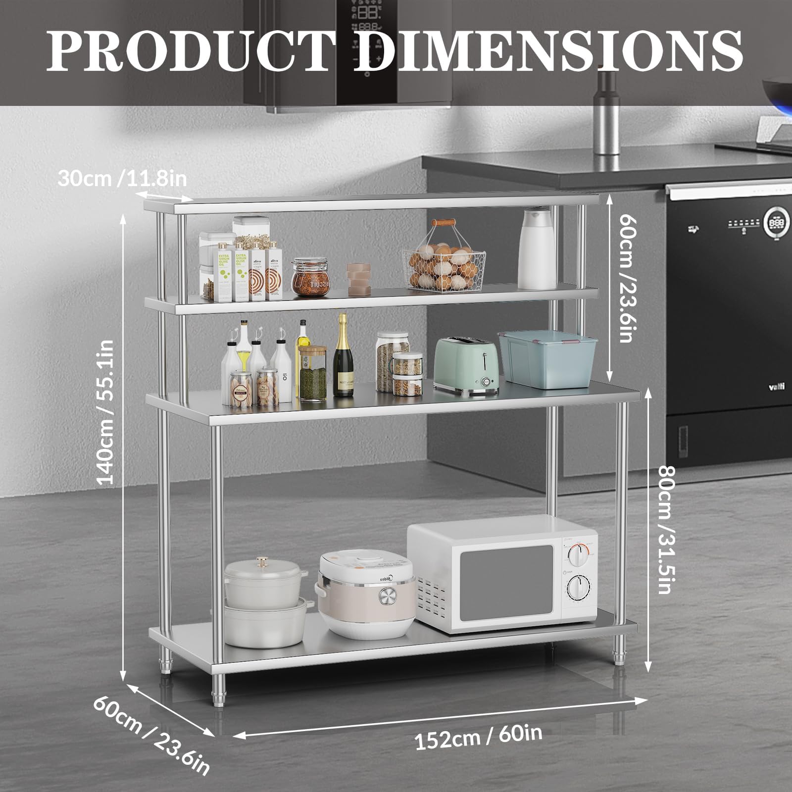 طاولة من الفولاذ المقاوم للصدأ - مراجعة Commercial Kitchen Prep Table With Storage وسعره
